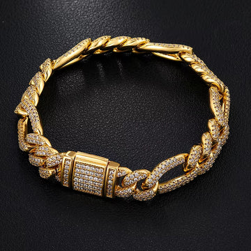 10mm Moissanite Cuban Link Bracelet – Gold, Silver & Two-Tone